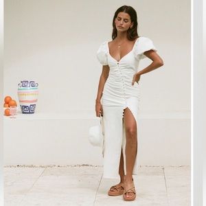 SABO Neyla Button Midi Dress